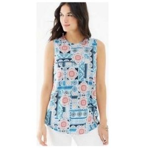 J. Jill Love Linen Portofino Medallion Print Tank top